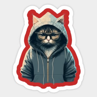 Hoodie Cat Sticker